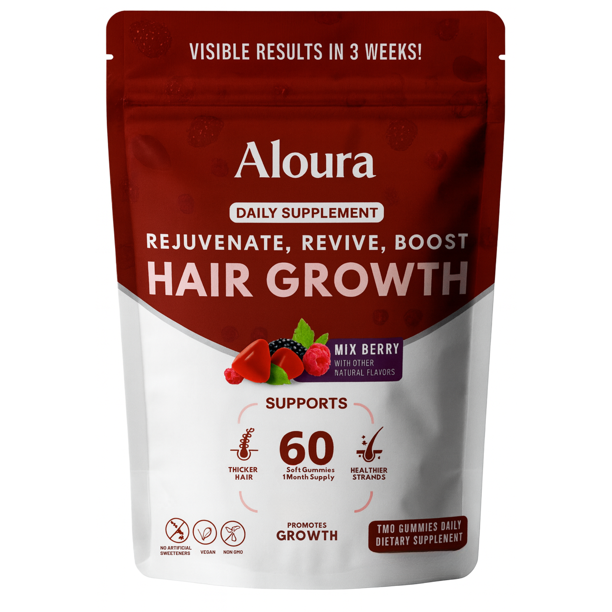 Aloura™ Hair Growth Accelerator Gummies