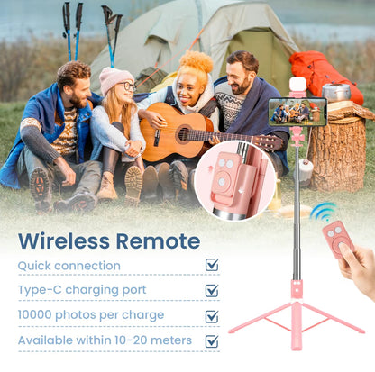 Aloura™ 6 in 1 Selfie Stick With Fill Light